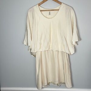 Kate + Kass Cream Silk Boulson Dress Small